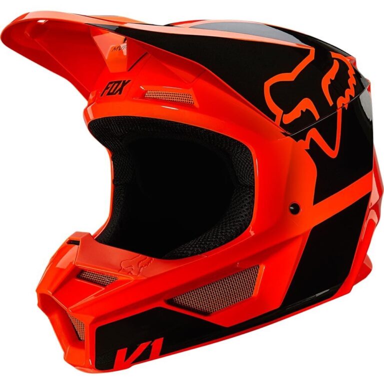 Детский мотошлем FOX V1 Revn Flo Orange