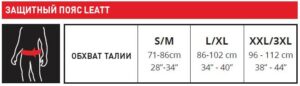 Leatt belt size
