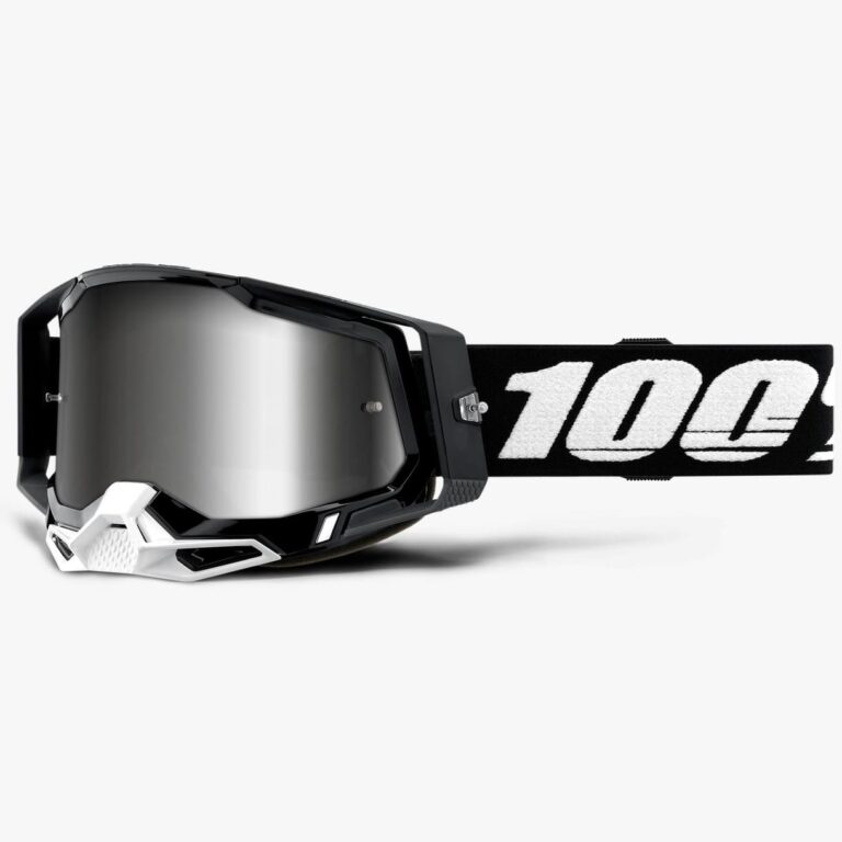 Мото очки 100% RACECRAFT 2 Black - Mirror Silver Lens