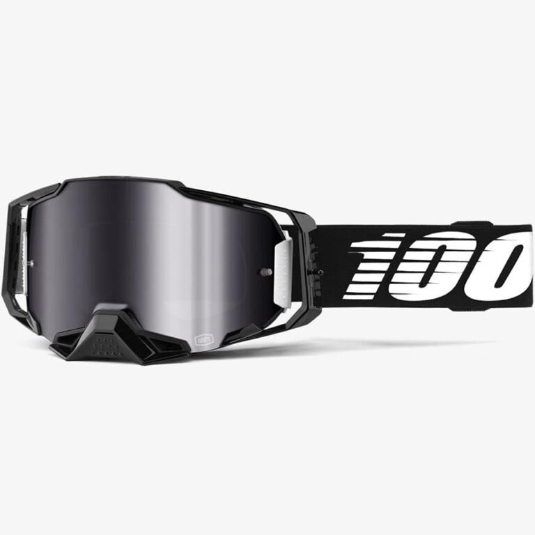Мото очки 100% ARMEGA Black - Silver Flash Lens