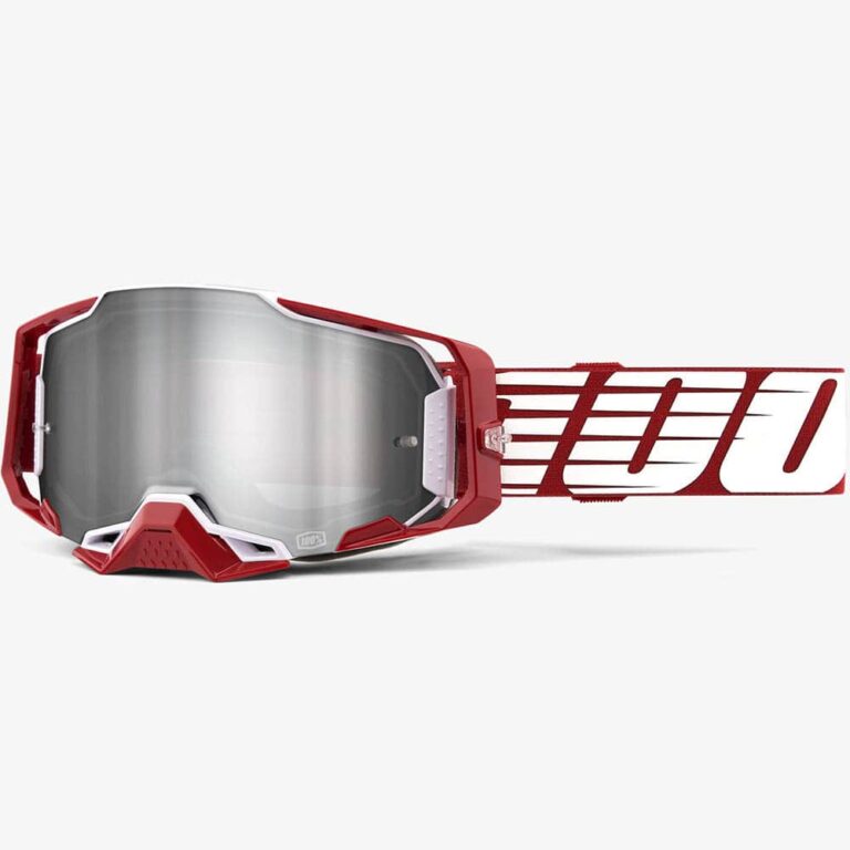 Мото очки 100% ARMEGA Oversized Deep Red - Flash Silver Lens