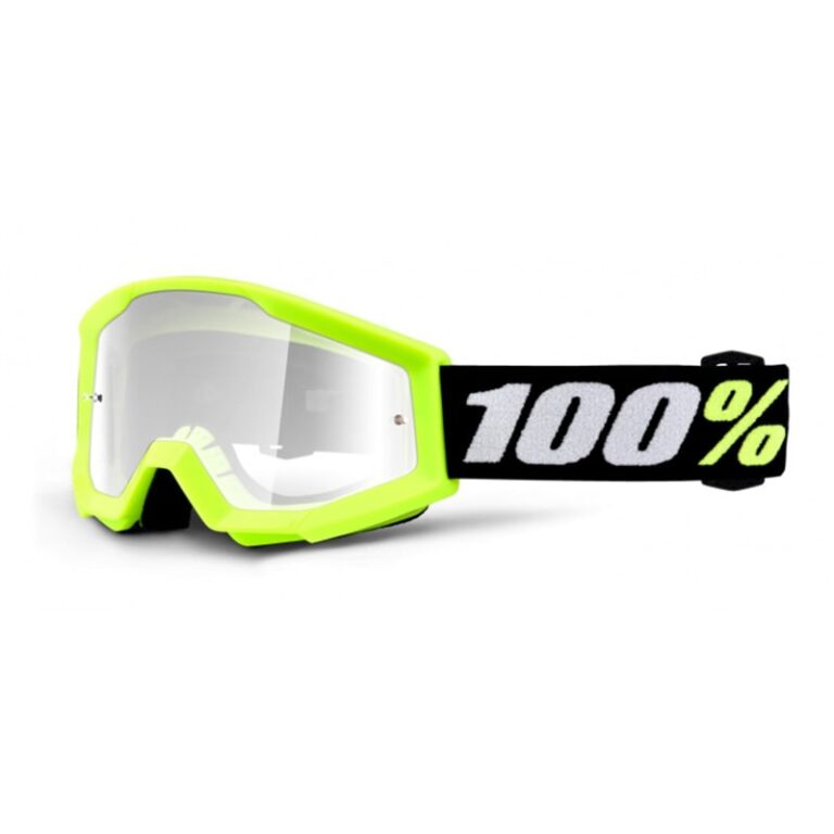 Детские мото очки 100% STRATA MINI Yellow - Clear Lens